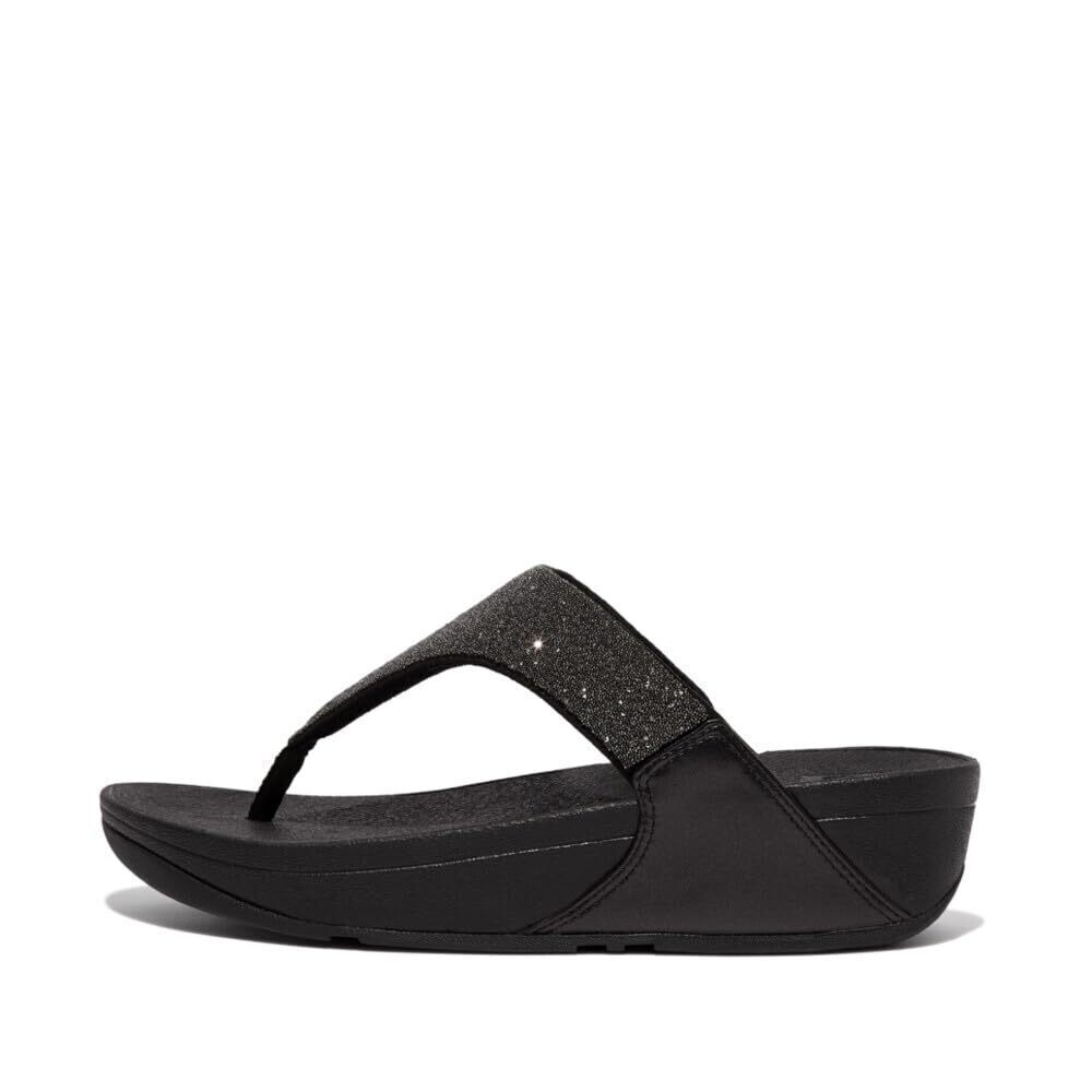 Fitflop Women's Lulu Opul Toe-post SandalsSandal, All Black, 9 US